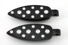 Black Teardrop Style Footpeg Set (image for) Black Teardrop Style Footpeg Set