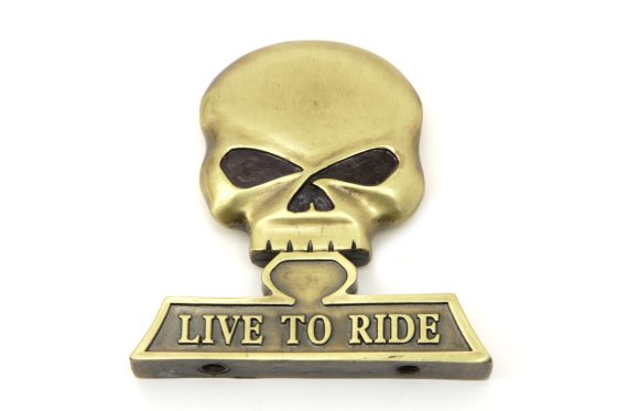 (image for) Silver Sissy Bar Skull Medallion