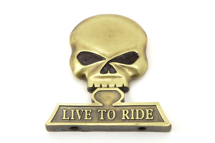 (image for) Silver Sissy Bar Skull Medallion - Click Image to Close