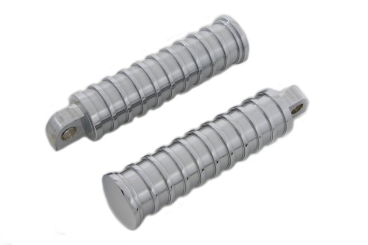 (image for) Chrome Light Grooves Footpeg Set - Click Image to Close