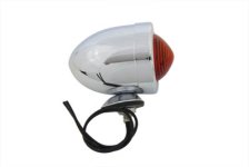 (image for) Chrome Bullet Red Marker Lamp Dual Filament