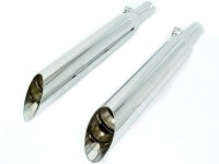 (image for) Chrome 3" Slip-On Slash Down Muffler Set