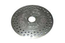 (image for) 11-1/2" Front Brake Disc Skull Design Polished