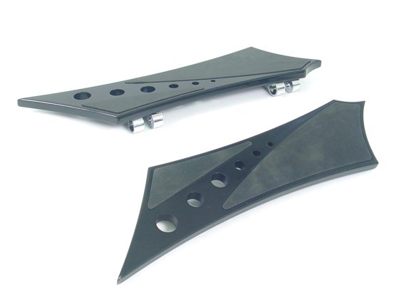 (image for) Driver Black Tribal Drilled Footboard Set