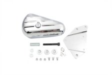 (image for) Chrome Left Side Oval Tool Box and Mount Kit