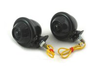 (image for) Black Turn Signal Set Bullet with Smoked Lens