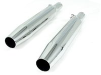 (image for) Chrome 3" Slip-On Taper Muffler Set