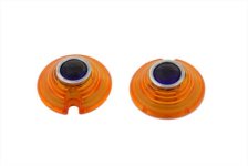 (image for) Marker Lamp Lens Amber with Blue Dot Bullet Style