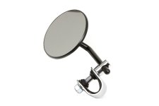 (image for) 4" Round Mirror with Clamp Black Steel