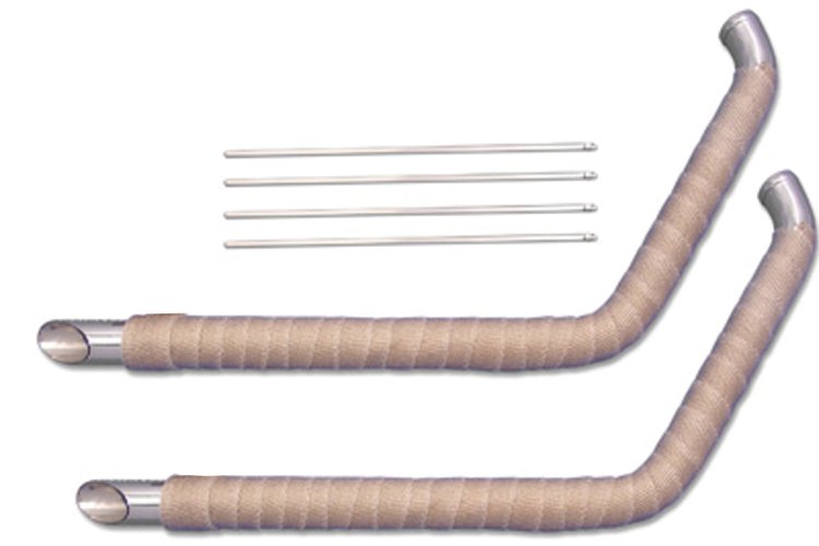 (image for) Exhaust Drag Pipe Kit Slash Cut Ends - Click Image to Close