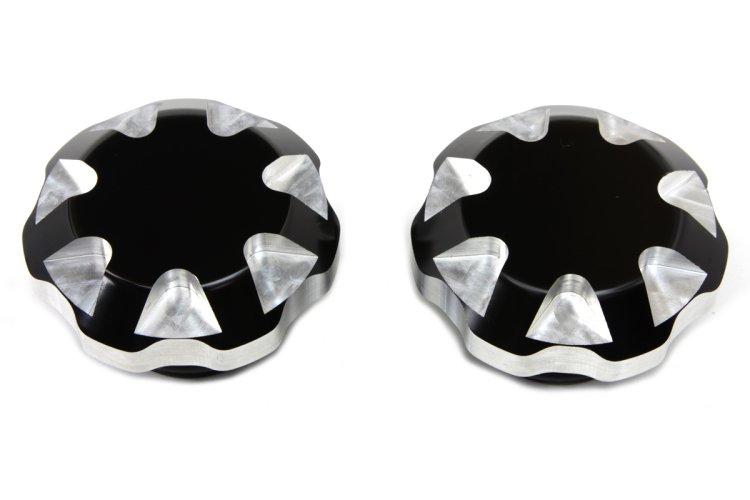 (image for) Black Tech Style Gas Cap Set Vented and Non-Vented - Click Image to Close