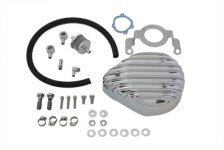 (image for) Tear Drop Air Cleaner Kit Finned Chrome