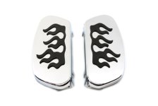 (image for) Driver Footboard Set Chrome with Flame Design
