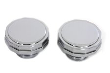 (image for) Chrome Hexagon Style Vented and Non-Vented Gas Cap Set