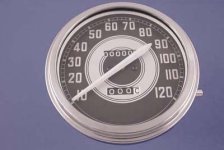 (image for) Speedometer with 2:1 Ratio and White Needle