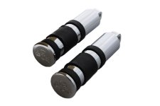 (image for) Chrome Banded Skull End Footpeg Set