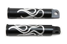 Black Flame Style Footpeg Set (image for) Black Flame Style Footpeg Set