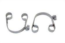 (image for) Chrome Muffler Body Clamp Set