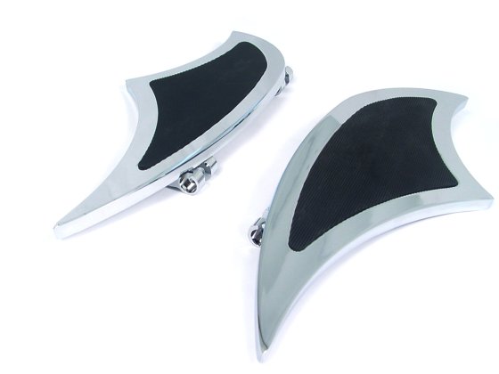 (image for) Chrome Shark Fin Footboard Set