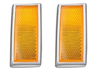 (image for) Front Amber Reflector Set With Chrome Frame