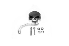 Skull Mirror Chrome with Billet Stem (image for) Skull Mirror Chrome with Billet Stem