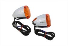 (image for) Chrome Torpedo Style Rear Turn Signal Set