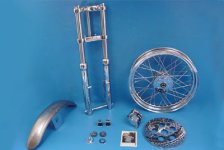 (image for) 39mm Chrome Fork Assembly with 19" Wheel