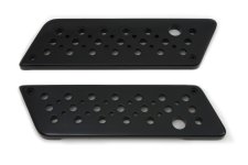 (image for) Black Swiss Cheese Saddlebag Latch Set