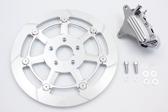 (image for) Chrome Front 6 Piston Caliper and 12-5/8" Disc Kit