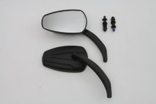 (image for) Black Tear Drop Mirror Set with Billet Stems