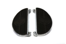 (image for) Driver Chrome Footboard Set with Half Moon Shape