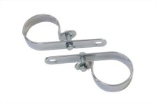 (image for) Chrome 2-1/2" Exhaust Hanger Clamp Set