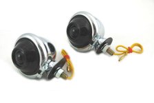 (image for) Chrome Turn Signal Set Bullet with Smoked Lens
