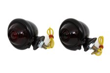 (image for) Black Turn Signal Set Bullet with Red Lens