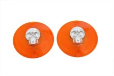 (image for) Turn Signal Lens Set with Skull Amber