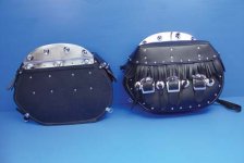 (image for) Black Leather Saddlebag Set