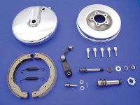 (image for) Front Brake Backing Plate Kit Left Side Chrome