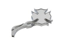 (image for) Firefighter Mirror with Billet Flame Stem, Chrome