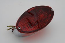(image for) Oval Tail Lamp with Maltese Inset Red Lens with Red Cross