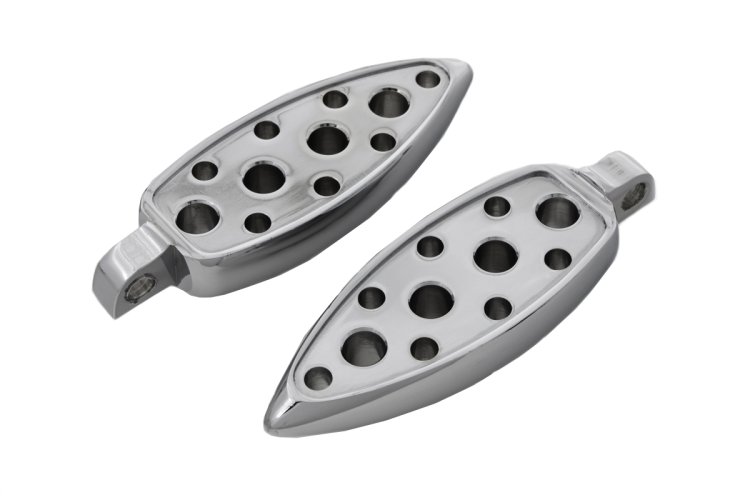 (image for) Chrome Tear Drop Footpeg Set - Click Image to Close