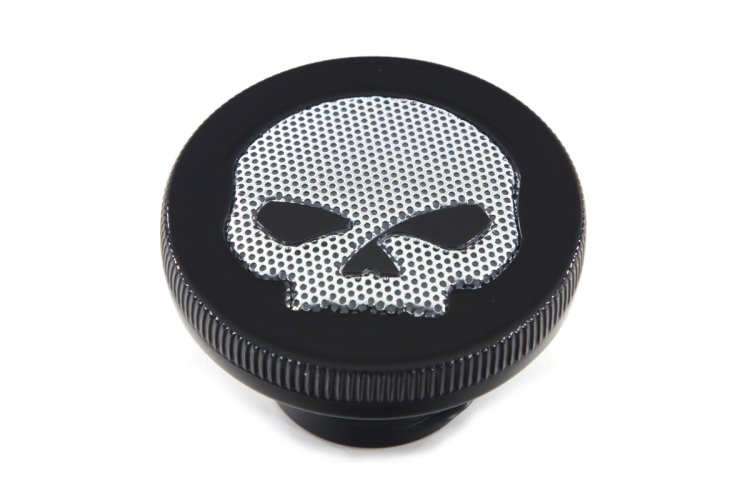 (image for) Black Skull Style Vented Gas Cap - Click Image to Close