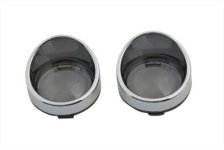 (image for) Chrome Turn Signal Bezel Smoke Lens