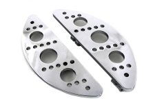 Driver Chrome Drilled Half Moon Footboard Set (image for) Driver Chrome Drilled Half Moon Footboard Set