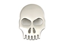 (image for) Stainless Steel Fender Medallion with Skull