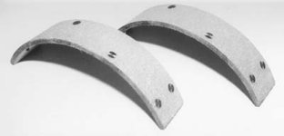 (image for) Rear Brake Shoe Linings with Rivets