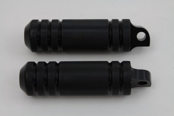 (image for) Black Knurled Five Grooved Footpeg Set