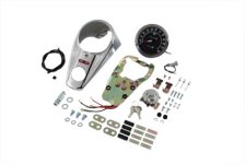 (image for) Chrome Two Light Dash Panel Kit with 2:1 Ratio Speedometer