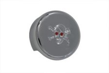 (image for) Skull Round Horn Cover Chrome