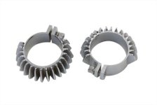 (image for) Replica Finned Chrome Exhaust Clamps
