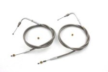 (image for) 42" Stainless Steel Throttle and Idle Cable Set